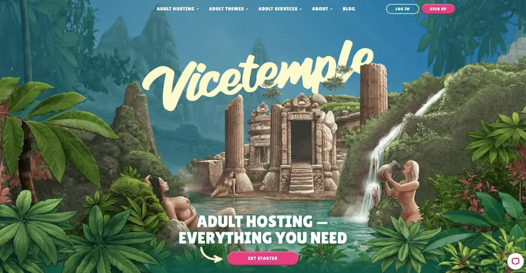 Vicetemple Adult Hosting Homepage